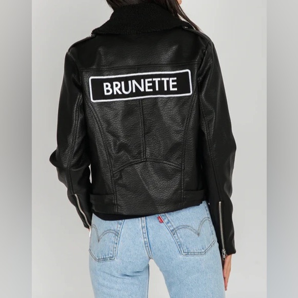 Brunette The Label Jackets & Blazers - BTL The Florence Vegan Leather Moto Jacket
